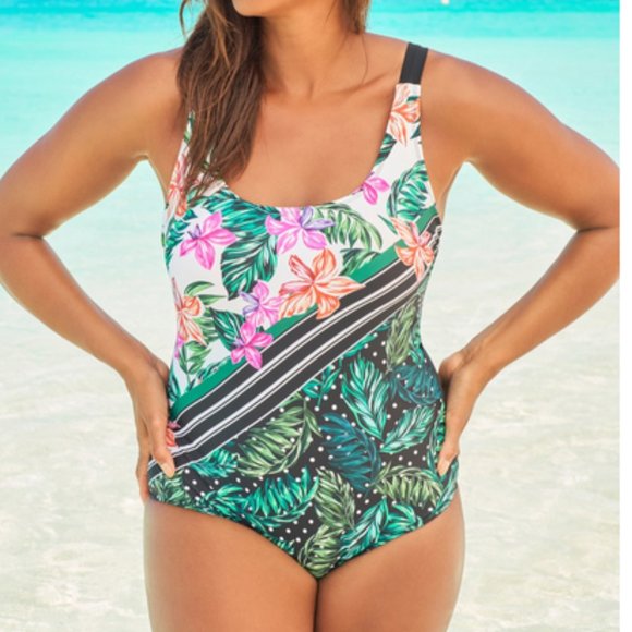 Nwt Swimsuits For All Tank Style Adjustable Strap One Piece - Picture 1 of 4